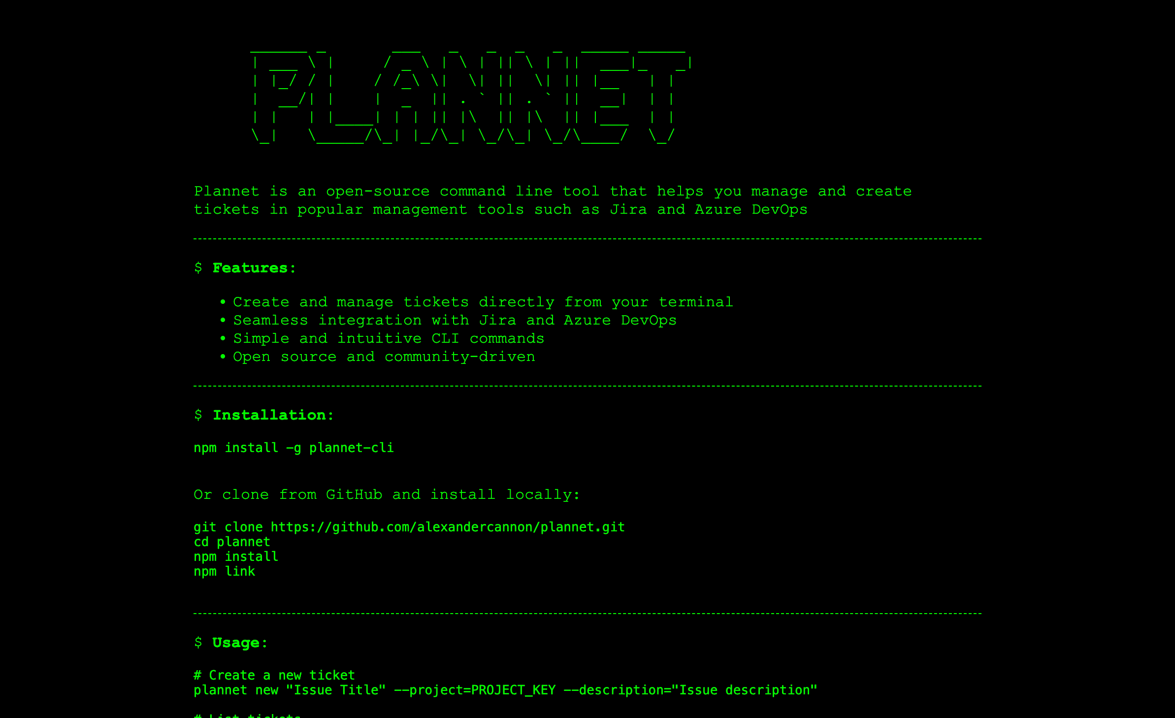 Plannet.dev